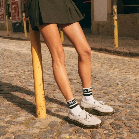 Dr. Martens Shoes - Dr. Martens Adrian Leather Tassle Loafers NWT/NWB | Vintage Taupe - Size 10